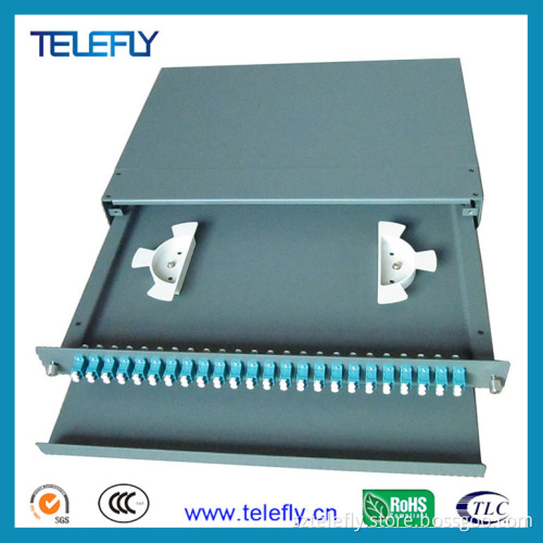 1u 48 Ports Patch Panel with LC Duplex Adapters